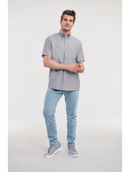Košile Oxford s krátkým rukávem 11. silver model 22475404 - Russell Athletic Košile Oxford s krátkým rukávem 11. silver model 22475404 - Russell Athletic