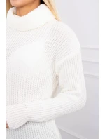 Rolákový svetr ecru