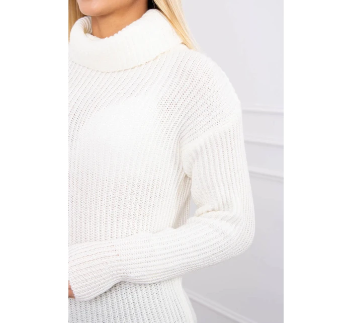Rolákový svetr ecru