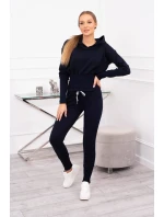 Sada s širokými žebry tmavě modrá