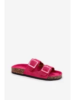 Dámské sandály s prvky na korkové podrážce fuchsie model 21688487 - Boto Dámské sandály s prvky na korkové podrážce fuchsie model 21688487 - Boto