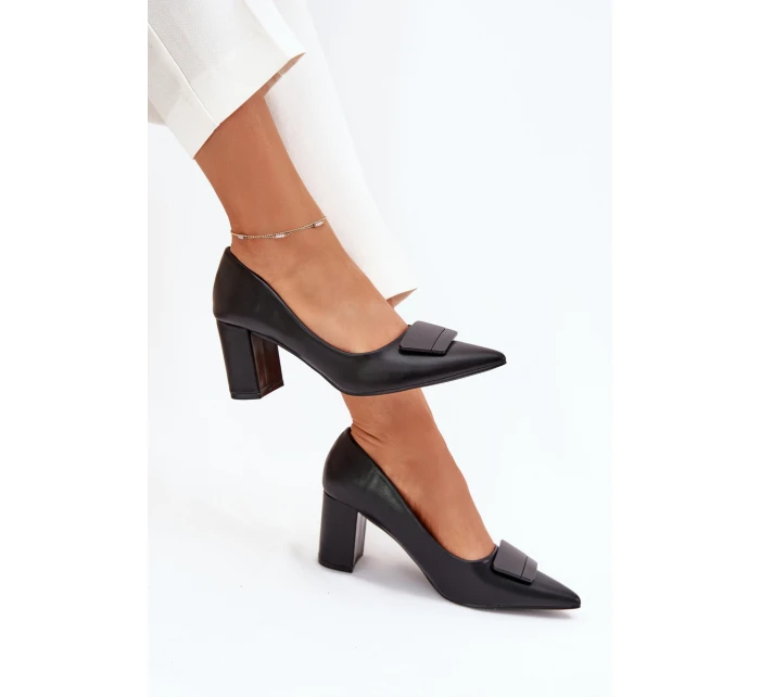 Lodičky Na Klínku S Ozdobou Černé Celira