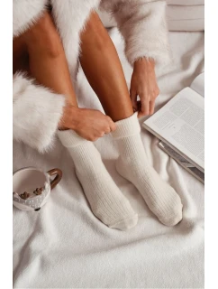 Dámské vlněné ponožky model 21713041 Ecru - Milena
