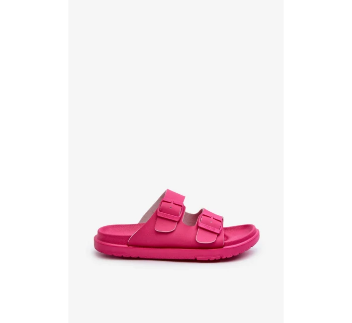 Lehké dámské pěnové pantofle s přezkami Big Star Fuchsia Lehké dámské pěnové pantofle s přezkami Big Star Fuchsia