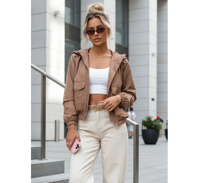Dámská přechodová bunda BELIJ camel FashionStreet TY4258 Dámská přechodová bunda BELIJ camel FashionStreet TY4258