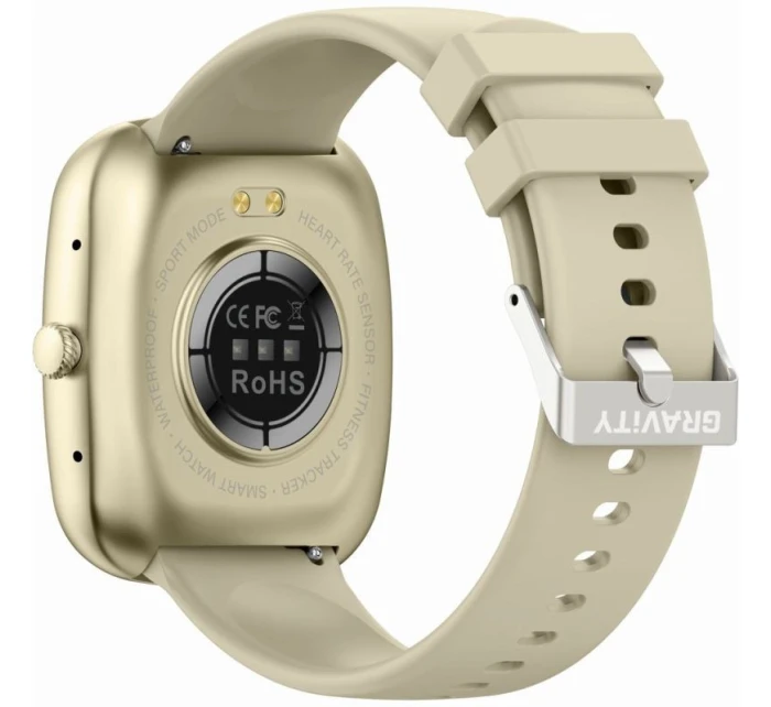 Dámské chytré hodinky  béžový silikonový řemínek + bílý řemínek model 21819976 - Gravity