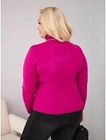 Dámský viskózový svetr Plus Size s rolákem v klasickém střihu tmavě fialová Dámský viskózový svetr Plus Size s rolákem v klasickém střihu tmavě fialová