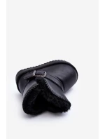 Dětské ekologické kožené sněhule s popruhem černé model 21645800 - Boto