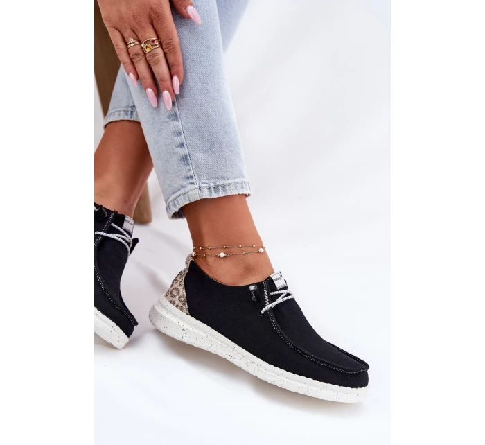 Lehké Textilní Polobotky Dámské  Černé model 21694804 - VINCEZA