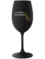 MOJA PSYCHOLOGLOGLOGLO - čierny pohár na víno 350 ml MOJA PSYCHOLOGLOGLOGLO - čierny pohár na víno 350 ml