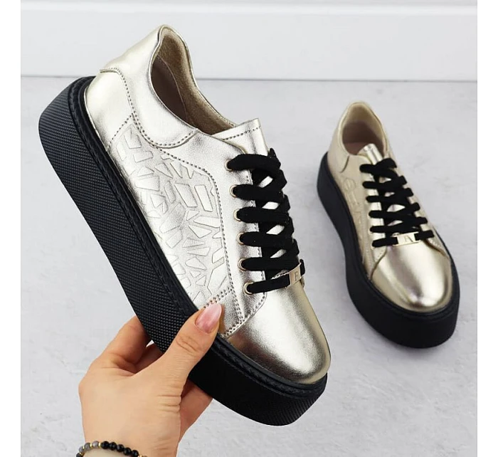 Dámské polobotky W PAW546B černo-zlaté - Filippo