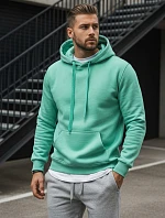 Pánská mikina s kapucí mint FashionStreet BX4946