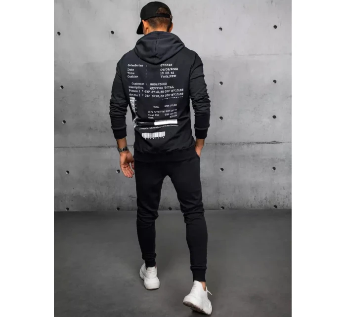 FashionStreet černá pánská tepláková souprava AX0685 FashionStreet černá pánská tepláková souprava AX0685