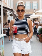Dámský pruhovaný bavlněný top STELLA MAE navy blue FashionStreet RY2279