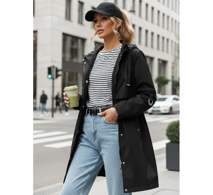 Dámská přechodná bunda parka černá FashionStreet TY5556 Dámská přechodná bunda parka černá FashionStreet TY5556