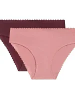 Dámské kalhotky 2 ks DIM BODY TOUCH MIDI BRIEF 2x - DIM - fialová