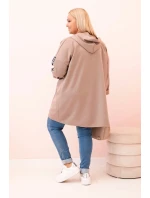 Dámská mikina s ozdobnými rukávy černá masełkowa