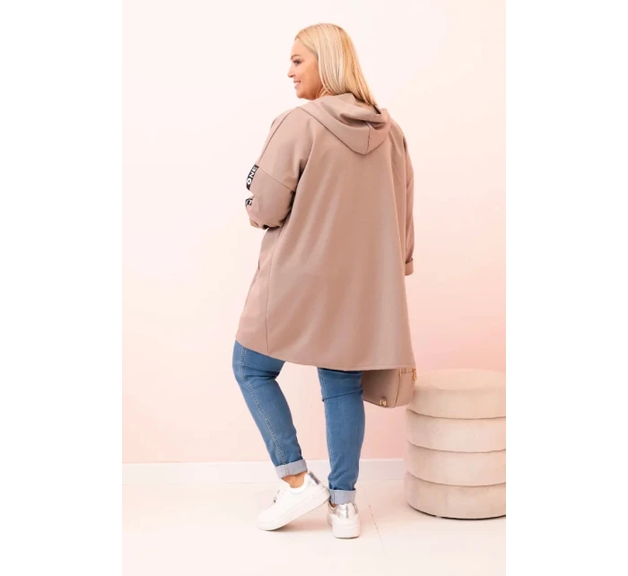 Dámská mikina s ozdobnými rukávy černá masełkowa