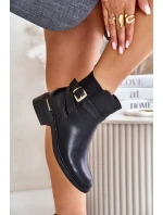 Dámské boty na nízkém podpatku eko kůže černé model 21674185 - Boto Dámské boty na nízkém podpatku eko kůže černé model 21674185 - Boto