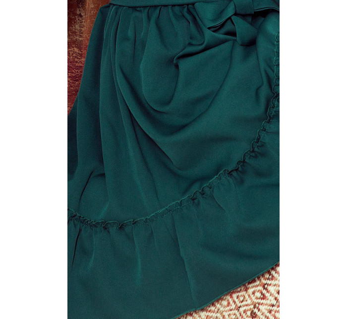 Šaty s volánky Numoco DAISY - zelené