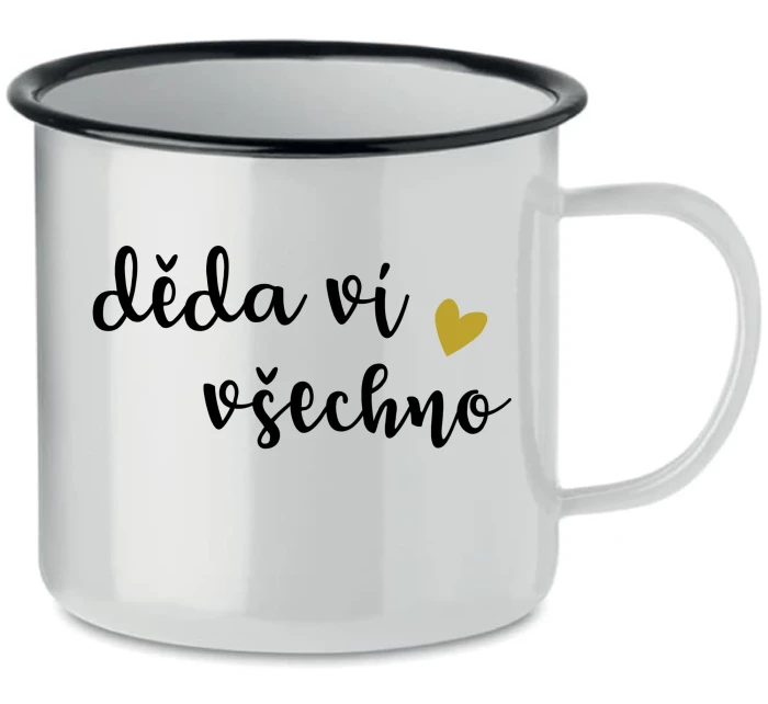 DĚDA VÍ VŠECHNO - bílý plecháček 350 ml