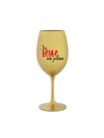 JSI LÁSKA MÁ JEDINÁ - zlatá sklenice na víno 350 ml