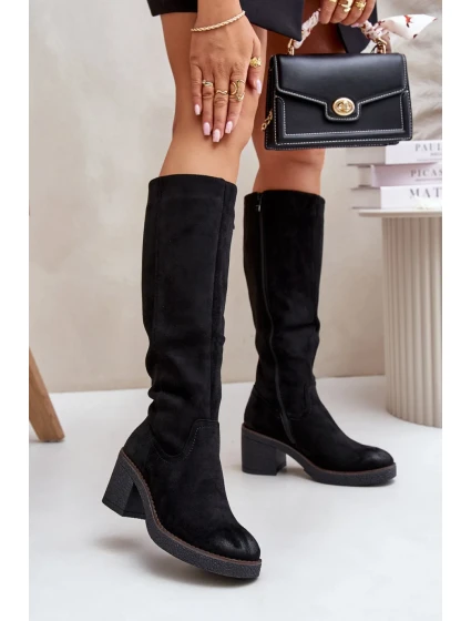 Kozačky na podpatku model 202103 Step in style Kozačky na podpatku model 202103 Step in style