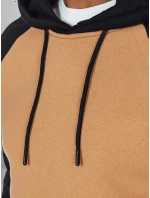 Pánská základní mikina s kapucí ve velbloudí barvě Dstreet model 21985971 - FashionStreet