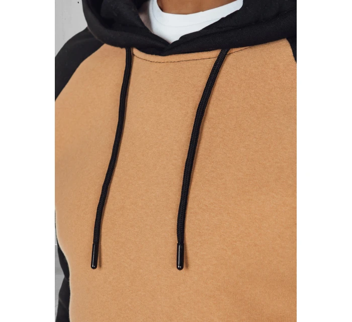 Pánská základní mikina s kapucí ve velbloudí barvě Dstreet model 21985971 - FashionStreet