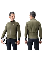 Rockbros YDWT014 zimní dvouvrstvá fleecová cyklistická bunda velikost XL - zelená