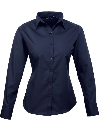 Premier PR 300 Popelínová halenka s dlouhým rukávem 39.0300 navy Premier PR 300 Popelínová halenka s dlouhým rukávem 39.0300 navy