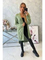 Svetr s geometrickým vzorem tmavě mátový Svetr s geometrickým vzorem tmavě mátový