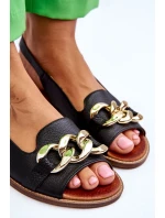 Dámské kožené sandály Lewski Boty Black model 21615988 - Boto