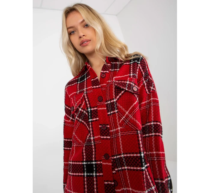 Košile DN KS 3997.08 černá a červená