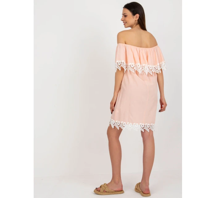 Sukienka LK SK 506987.04X brzoskwiniowy Sukienka LK SK 506987.04X brzoskwiniowy