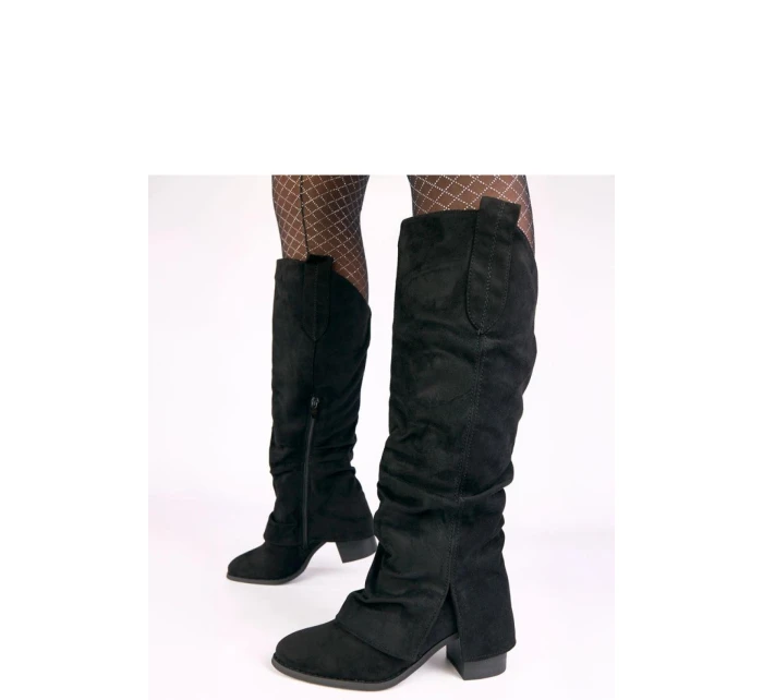 Kozačky na podpatku model 221633 Solea Kozačky na podpatku model 221633 Solea