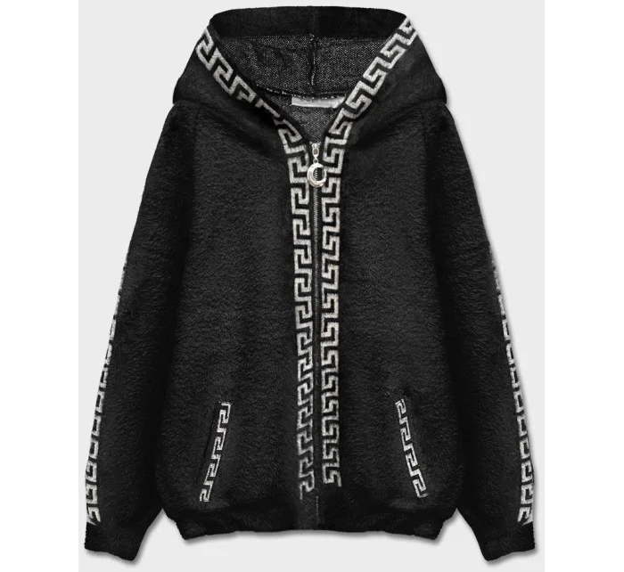 Černý přehoz přes oblečení alpaka s kapucí model 18026129 - S'WEST