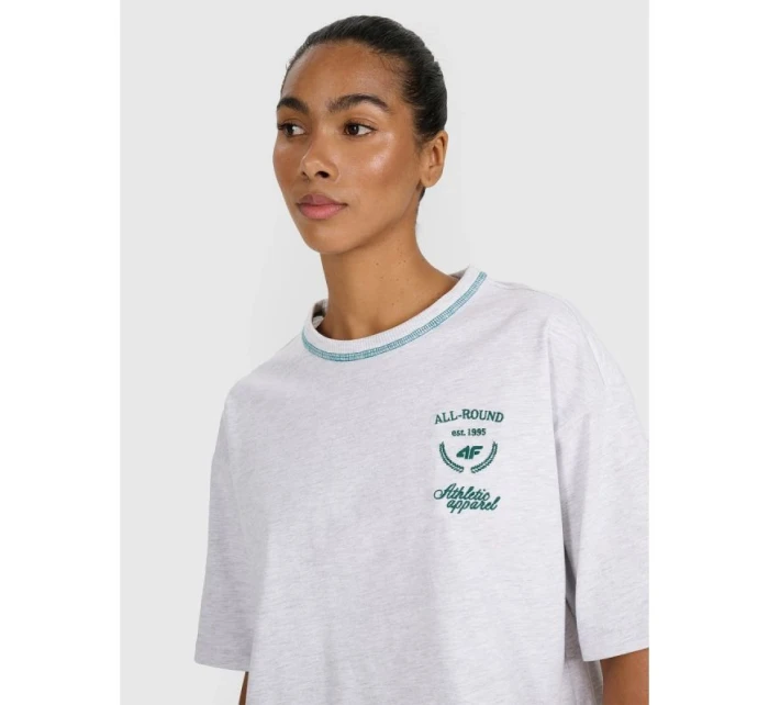 Dámské tričko oversize s potiskem 4F 4FRSS25TTSHF2979-26M