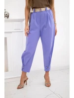 Kalhoty Summer Punto se zapínáním na nohavice fialka Kalhoty Summer Punto se zapínáním na nohavice fialka