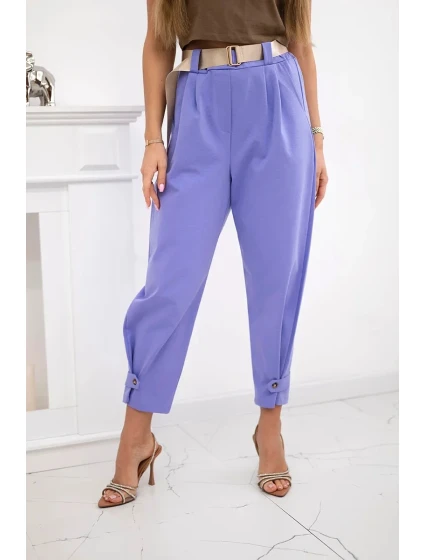 Kalhoty Summer Punto se zapínáním na nohavice fialka Kalhoty Summer Punto se zapínáním na nohavice fialka