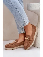 mokasíny se zlatým detailem a  hnědé model 21683739 - Boto