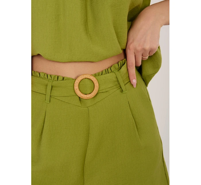 Šortky D60103M62612KA3 olivově zelená