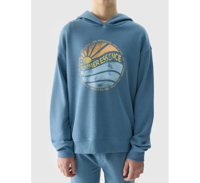 Chlapecká mikina s kapucí 4F - modrá