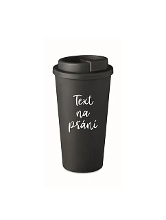 TEXT NA PŘÁNÍ - černý termohrnek 475 ml