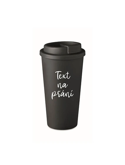 TEXT NA PŘÁNÍ - černý termohrnek 475 ml
