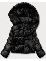 Matná černá dámská zimní bunda se třemi délkami (ag8-003)
