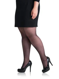 Punčochové kalhoty pro nadměrné velikosti PLUS SIZE 20 DEN - BELLINDA - černá