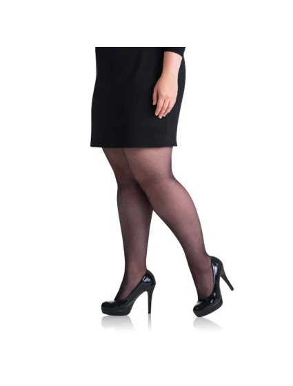 Punčochové kalhoty pro nadměrné velikosti PLUS SIZE 20 DEN - BELLINDA - černá