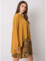 Šaty DHJ SK 21451.50 tmavě žlutá