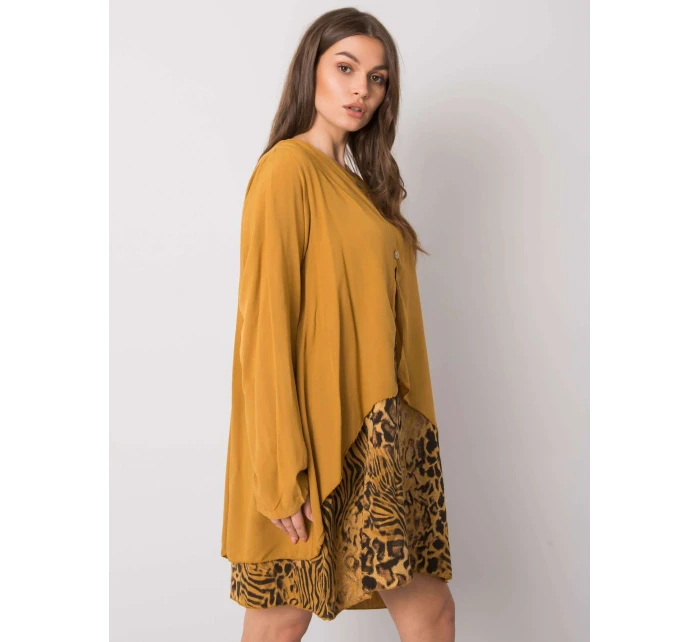 Šaty DHJ SK 21451.50 tmavě žlutá